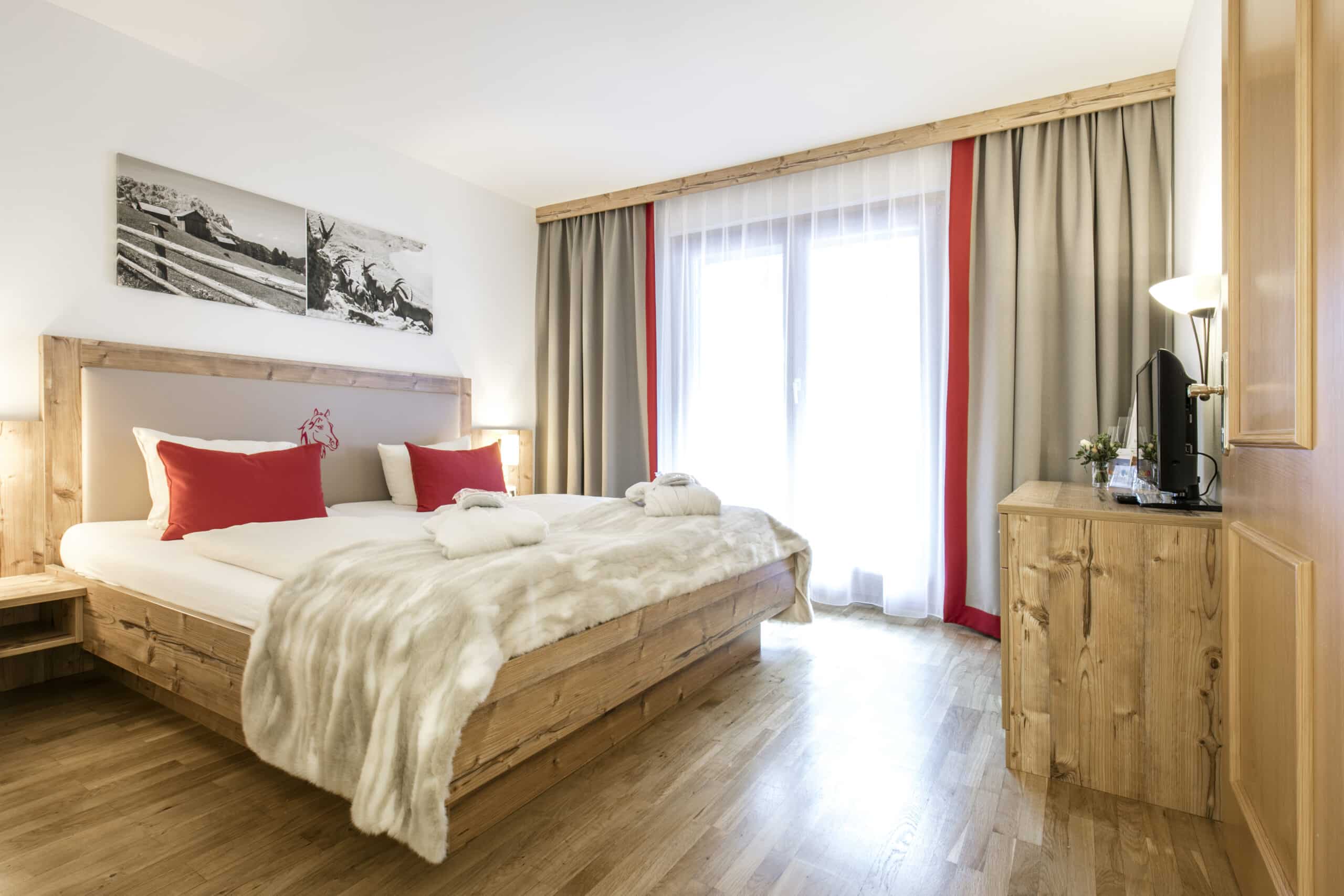 Adriano organic solid wood bed frame by SAMINA in Sporthotel Beck